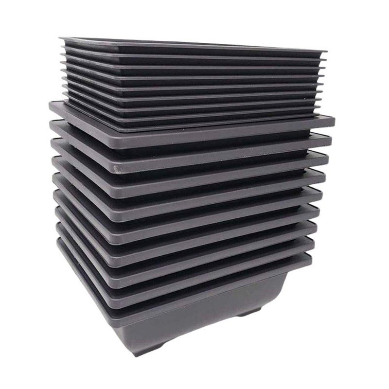 Bonsai Outlet Bonsai Training Pots Humidity Trays - Built in Mesh, 6-Inch Large Planters + Made from Durable Shatter Proof Poly-Resin, 9-Pack Pot Set - Image 2